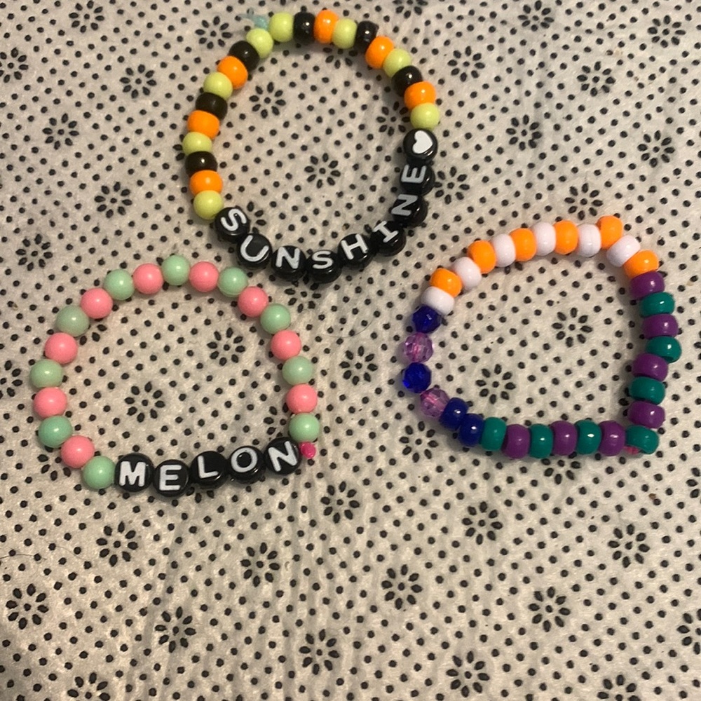 Beautiful homemade stretchy bracelets🥰